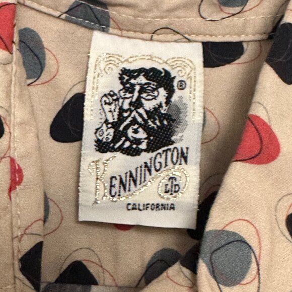 Mid Century Pattern Button UP Men's Shirt - Picture 2 of 5